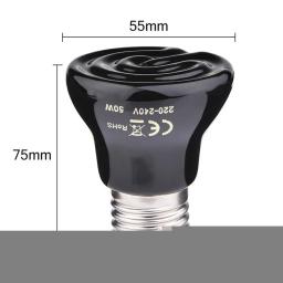 FarInfrared lâmpada de aquecimento para répteis, caixa cerâmica, aquecedor, aquecedor, lâmpada de calor, Brooder, tartaruga, aranha, 25W, 50W, 75W, 100W, E27 - Image 6