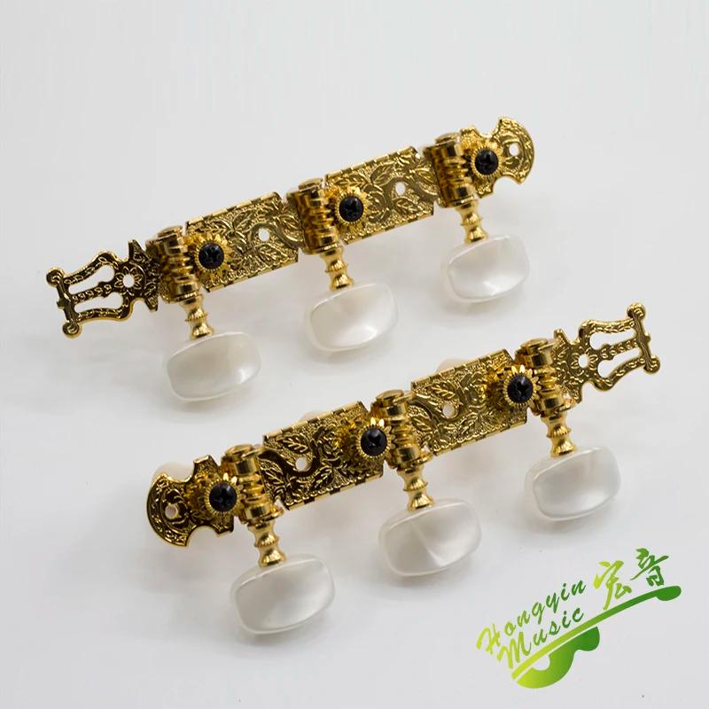 Guitarra clássica String Tuning Pegs, cabeças de máquina, teclas Tuners, dourado, DJ204GK-P1W, 1 conjunto - Image 1
