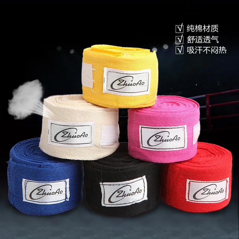 Ataduras de algodão para artes marciais muay thai mma boxe 3 e 5 metros, equipamento de proteção para treinamento de artes marciais eo - Image 1