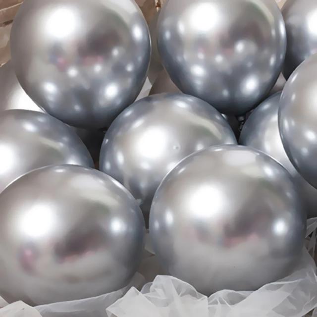 Conjunto de 30 balões metálicos dourados e prateados para festas de aniversário, casamentos e baby showers - 5 a 12 polegadas