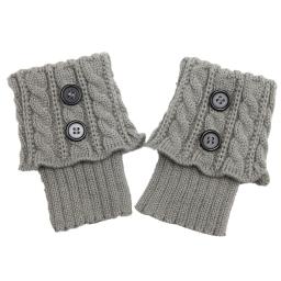 Aquecedor de perna de button com botão curto, gade bota de malha, meia cuffs, 1 par - Image 5