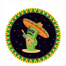 Cacto Alpaca Tema Louça Descartável, Placas De Papel, Balões De Folha, Kid Birthday Decoration Supplies, Mexican Festival Party - Image 3