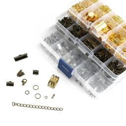 Kit de acessórios de joias, peças de metal, anel/fecho lagosta/corrente/pinos para fazer joias, faça você mesmo, pulseira, brinco, colar - Image 4