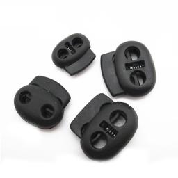 Fechadura de plástico com fecho duplo, 100 peças, fecho de fecho com fecho para amarrar roupa, cadarço para mola, tamanho 4mm 5mm - Image 2