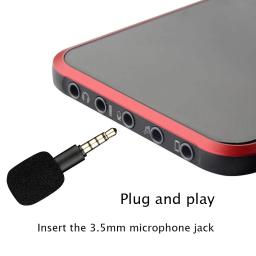 Kebidu-Microfone Em Linha Pequeno, Portátil, Mini, Omni-Direcional, Placa de Som, Gravador, Celular, Smartphone, Android Phone, 3,5mm - Image 6