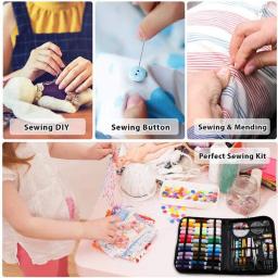 Kits de costura diy multi-função caixa de costura conjunto para a mão estofando costura bordado linha costura acessórios kits de costura - Image 4
