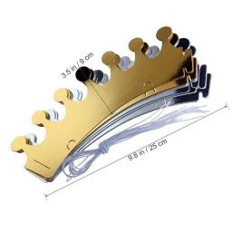 Chapéus de papel de happy birthday, decoração de festa para meninos e meninas com 5 peças de coroa de ouro - Image 4