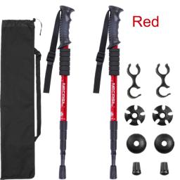 Pólo telescópico de alumínio nórdico para trekking, vara de caminhada, vara de acampamento, acampamento de esqui, muletas ao ar livre, 2pcs por lote - Image 4