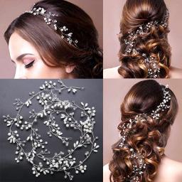 Enfeite de pérolas e cristal para casamento, acessório de cabelo, faixa de cabeça, jóias de noiva, para casamento, acessórios - Image 1