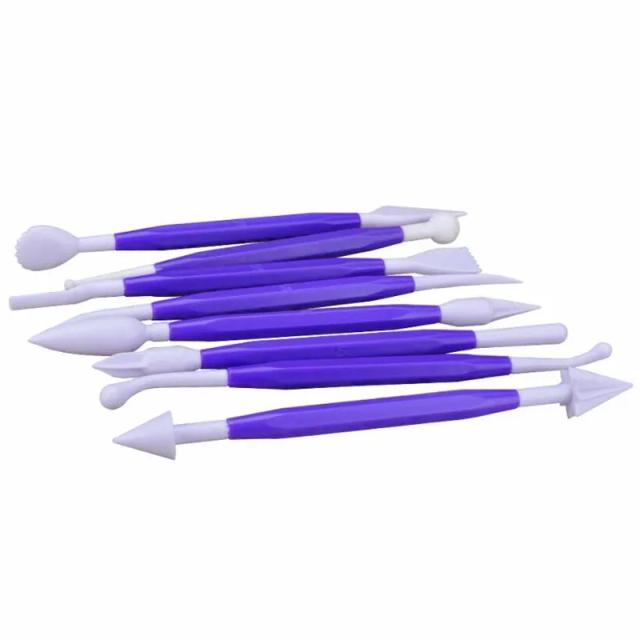 Cortador de Massas para Bolo com 8 Espaços e 16 Padrões Florais para Decoração em Fondant e Argila