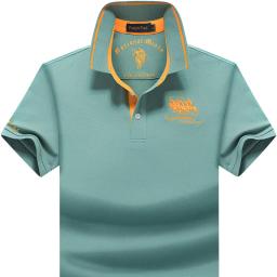 Camisa polo masculina de manga curta camisa de verão nova lapela masculina solta tamanho grande meia manga camiseta de topo roupas masculinas - Image 2