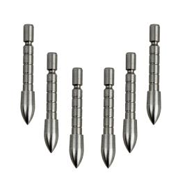 Aço Bala Ponta Ponto para Arco e Arco, Seta Shaft, Caça Dardos Acessórios, Diâmetro Interno 4.2mm, 80 Grão, 100 Grão, 120 Grão, 6 peças - Image 1