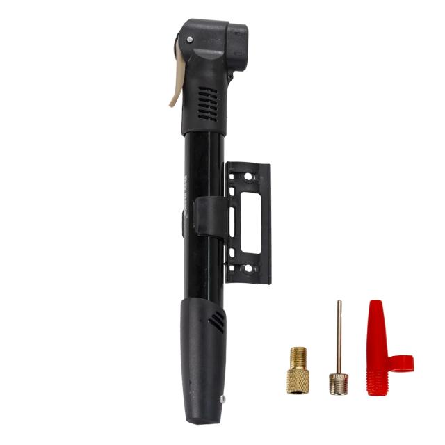 Compressor de Ar para Bicicleta: Mini Bomba Manual de Alta Pressão com Suporte para Válvulas Schrader e Presta