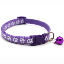 Suprimentos para animais de estimação colar colar gato pata impressão colar ajustável com sino pegada engraçada colar para animais de estimação - Image 3