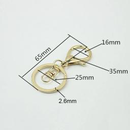1 pçs metal lagosta prendedor moda chaveiro com anel redondo para diy couro artesanato saco bolsa cinto cinta acessórios 8 cores - Image 2