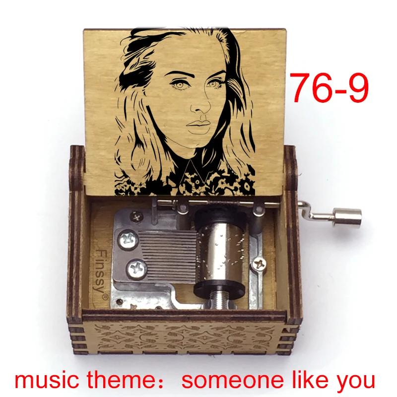 Caixa de música personalizada 18 note, música pop com movimento de madeira impressa, caixa de música personalizada para escritório e casa, brinquedo de presente de aniversário - Image 1