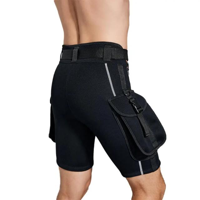 Calças de Mergulho com Bolsos Submersíveis para Homens e Mulheres - Bolsa de Perna e Calças de Bandagem com Espessura Extra