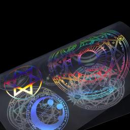 Adesivos decorativos holográficos transparentes, design holográfico de círculos mágicos, folha clara para DIY, resina UV, artesanato suprimentos de enchimento, 20 estilos - Image 6