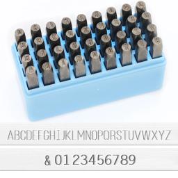 Kit de ferramentas de estamparia de jóias, caixa superior, soco com letras e números, ferramenta de mão, 4 tamanhos - Image 1