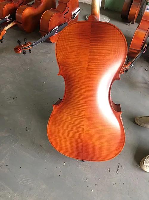 Violoncelo Acústico de Tamanho Completo para Iniciantes - Modelos 4/4, 3/4 e 1/4 em Basswood com Arco incluso