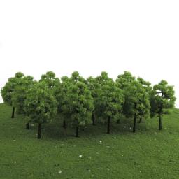 20 pces trem artificial miniatura árvore modelo de plástico cenário ferroviário decoração construção paisagem acessórios 1:100 3.5cm - Image 6