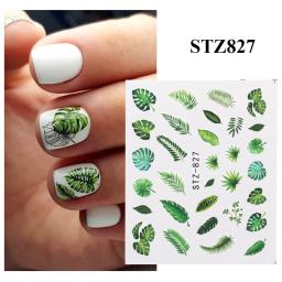Adesivos para unhas com folhas e flores, decoração de unhas, decalques flutuantes florais, misturados, para manicure, arte das unhas, 1 peça - Image 4
