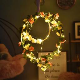 1/5 pçs 8-33cm de madeira diy artesanal apanhador bordado arco artesanato ponto cruz círculo de bambu anel pendurado decoração de natal casamento - Image 5