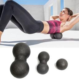 Equipamento de yoga feminino yoga bloco de espuma rolo conjunto bola amendoim bloco massagem amendoim rolo bola terapia relaxar exercício fitness - Image 1
