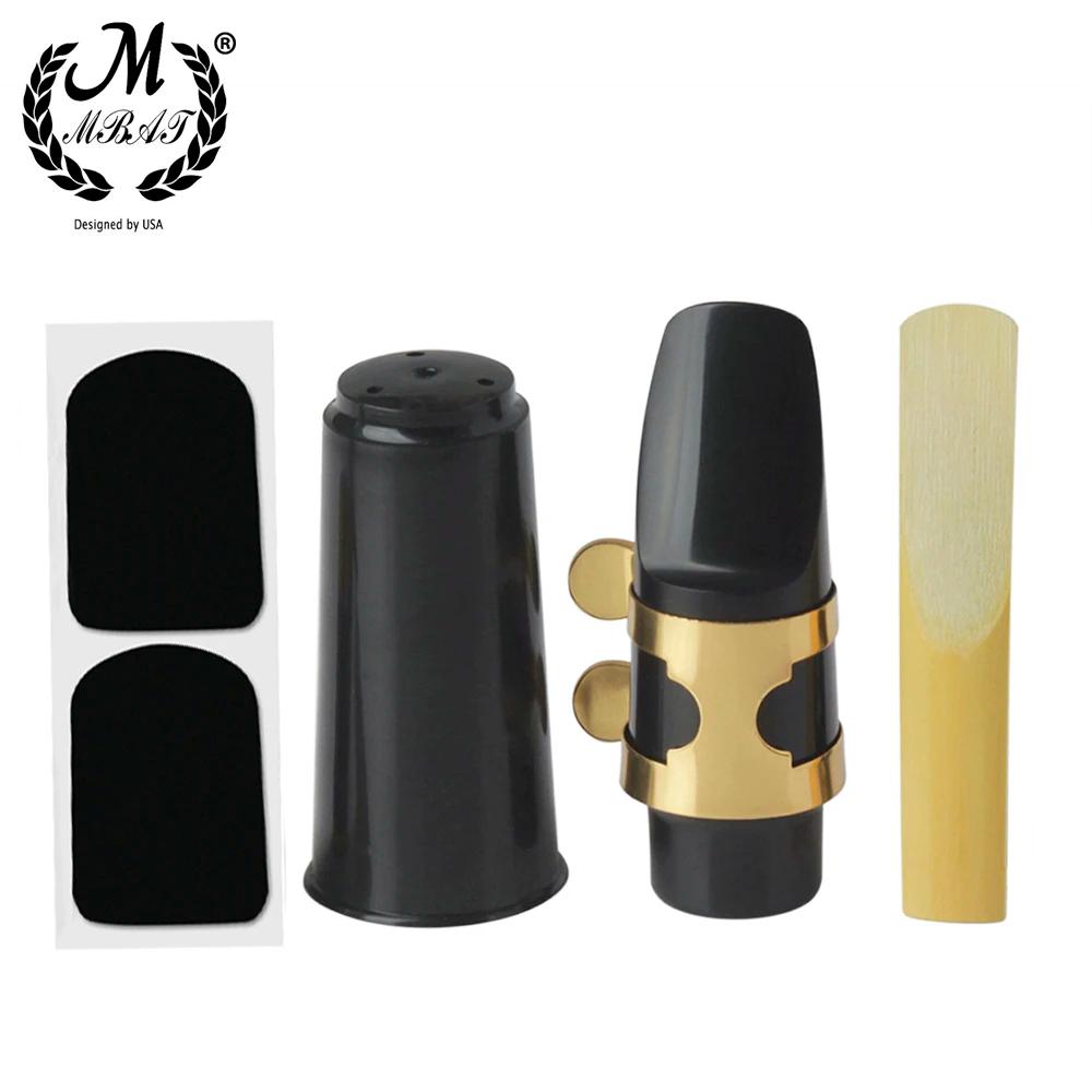 M mbat kit para saxofone alto tenor soprano, acessórios para instrumentos de sopro, bocal em plástico com fivela de metal - Image 1