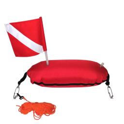 Boia de pesca submarina, equipamento de segurança inflável para mergulho, marcador de superfície com 35m de alta visibilidade, cordas flutuantes - Image 4