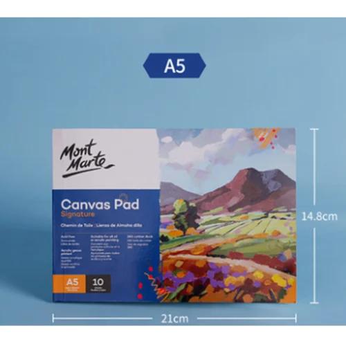 Tela em branco A3/A4/A5 para pintura a óleo e acrílica, à prova d'água - Pacote com 10 folhas para artistas