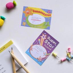 100 peças a5 certificado de pergaminho carta de pergaminho dos desenhos animados para material escolar infantil (4 estilos, 25 peças para cada estilo) - Image 6