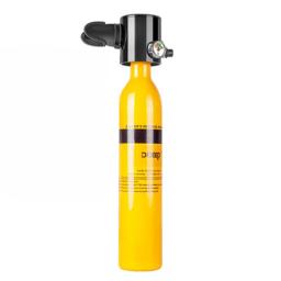 Mini Mergulho De Oxigênio Cilindro Conjunto, Respirador Tanque De Ar, Bomba De Mão, Snorkeling Respiração, Equipamento De Mergulho, 0.5L, Amarelo, Novo - Image 2