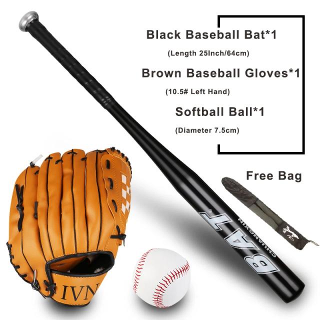 Conjunto Completo de Beisebol Infantil: Bastão de 64cm, Luvas e Bolsa Portátil para Softbol e Baseball