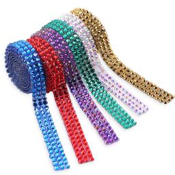 Fita para aplicação de cristais, fita adesiva com strass, apliques em ferro, decoração diy, presente, jóias, roupas, 1 jarda, 15mm - Image 2