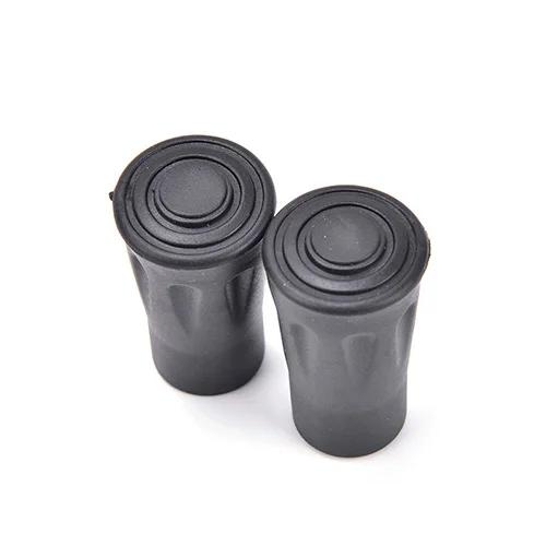 Conjunto de 2 Pontas de Borracha em Fibra de Carbono para Varas de Caminhada Telescópica e Nórdica com Virola de Liga e Barra de Tungstênio para Acampamento