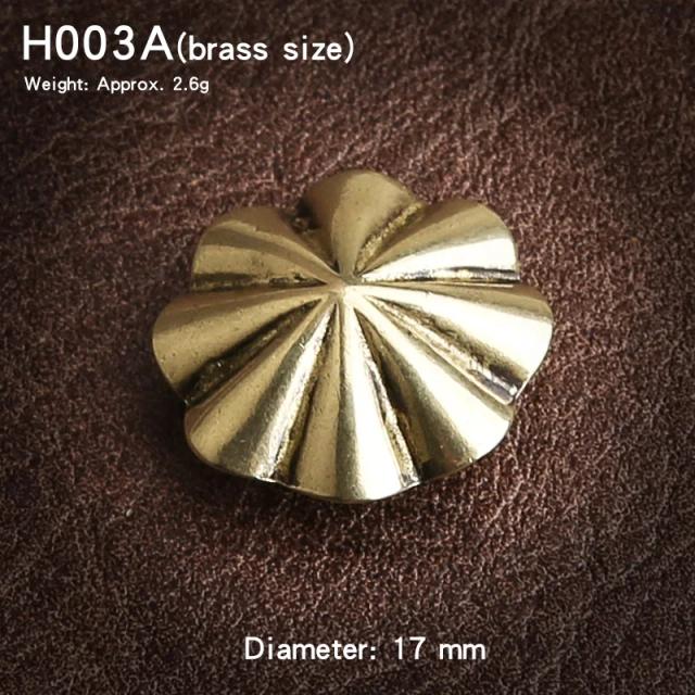 Botões de Metal para Decoração de Talão e Acessórios de Couro Artesanais com Fechos Decorativos de Latão e Pano