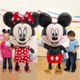 Balões Gigantes Mickey Minnie Mouse, Desenhos Animados Da Disney, Balão Foil, Chuveiro De Bebê, Decorações De Festa De Aniversário, Brinquedos Clássicos Para Crianças, Presente De Ar - Image 1