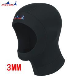 Chapéu de mergulho em neoprene para natação, tecido universal NCR, fatos à prova de frio, capa de cabeça, capacete, moda banho, inverno, 3mm, 1pc - Image 1