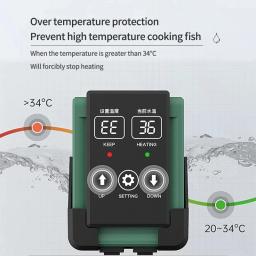 Novo aquário aquecedor submersível tanque de peixes display lcd haste de aquecimento de água ajustável temperatura auto constante - Image 4