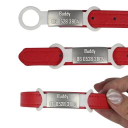 Silicone aço inoxidável Dog ID Tag, Colar gravado, Anti-Lost Nameplate Pet, Tag para Cat, Borracha elástica, 1Pc - Image 5
