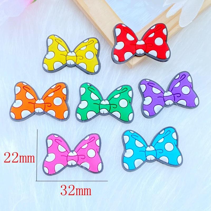 Mini arco bonito do pvc para scrapbook, 20pcs, novo padrão, cola flexível, parte traseira plana, diy, diy, artesanato, decoração, q45 - Image 1