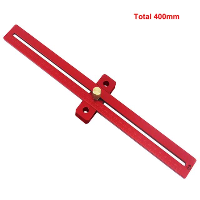 Régua de Marcação em Alumínio Tipo T para Riscador - Ideal para Madeira (170/270/370mm)