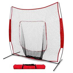Rede De Prática De Beisebol De Softball Com Quadro, Batendo Pitching Batting, Pegando Equipamento Backstop, Ajudas De Treinamento, Zona De Ataque, 7x7 pés - Image 3