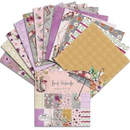 24 folhas 6 "x6" guarda-chuva floral estampado almofada de papel scrapbook bloco de papel artesanal artesanato de papel almofada de fundo alinacraft - Image 3