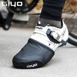 Giyo capas de sapato de bicicleta à prova d'água, capa protetora para sapatos de bicicleta, aquecedor antiderrapante, meio dedo do pé, inverno, mtb - Image 2