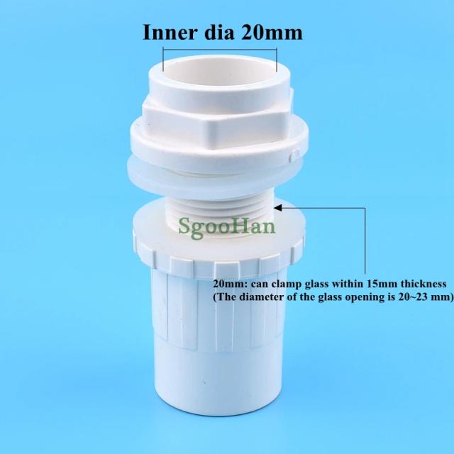 Tubo de PVC para Aquários e Tanques de Peixes - Kit DIY com 2 a 20 Peças de 20 a 50mm, Conector para Fio de Transbordamento e Rega