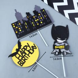 Decoração para comemoração de festas de aniversário infantil, 3 pçs, bastão, super herói, decoração de bolo, - Image 5