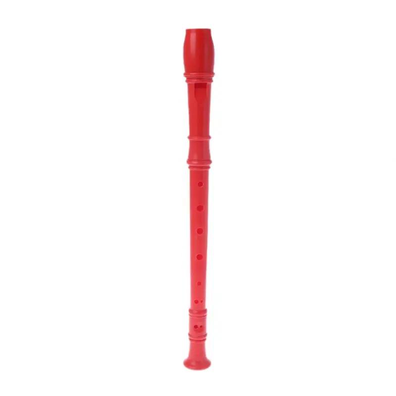 Instrumento de plástico musical soprano gravador longo flauta 8 buracos - Image 1