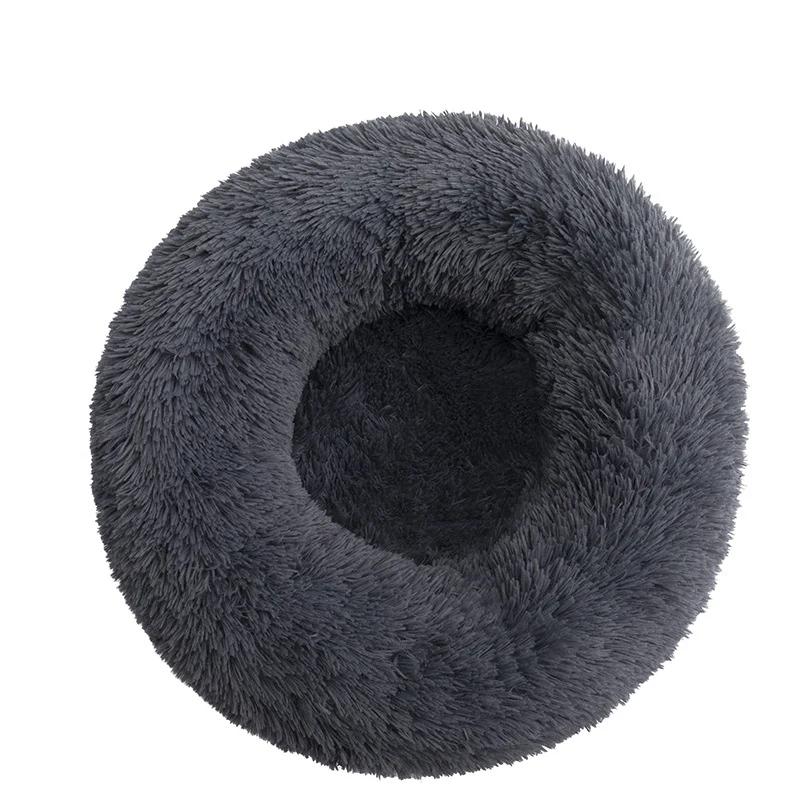 Cama de pelúcia Donut Mand para cães grandes, casa de gato, acessórios para animais, cama para cães, tapete redondo, pequeno, médio, calmante para animais, 100cm, XXL - Image 1